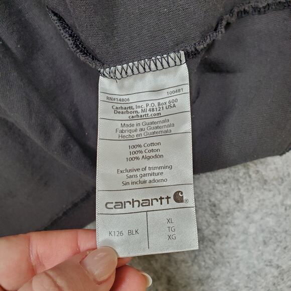 Carhartt Shirt Mens Extra Large Loose Fit Long Sleeve Tee Crew Neck Workwear - Picture 4 of 11